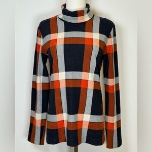 Uniqlo Plaid Long Sleeve Turtleneck Heattech Technology Women’s Size Large